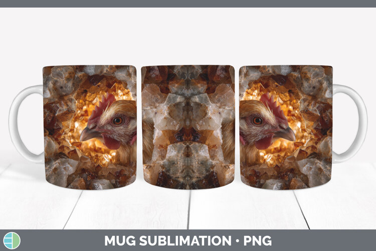 GorgeousAnimals Geode Wall Mug Wrap design.