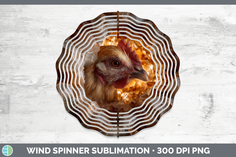 Chicken Wind Spinner Animals Geode Wall Sublimation Spinner