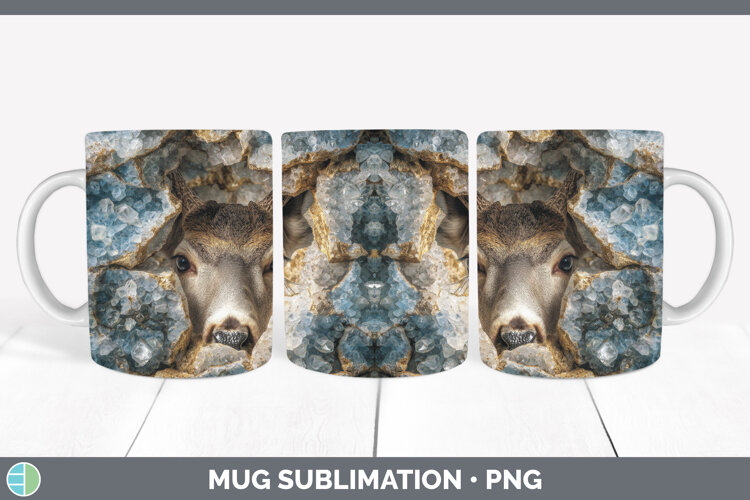 GorgeousAnimals Geode Wall Mug Wrap design.