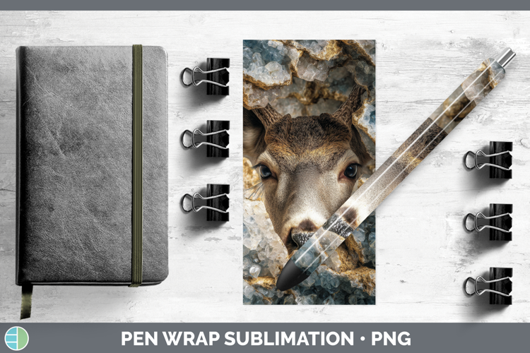 Deer Pen Wrap Animals Geode Wall Sublimation Pen Designs