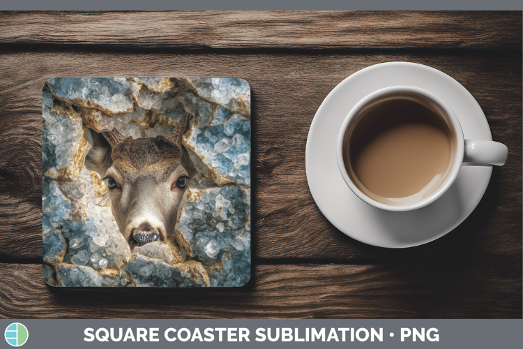 GorgeousAnimals Geode Wall Square Coaster design.