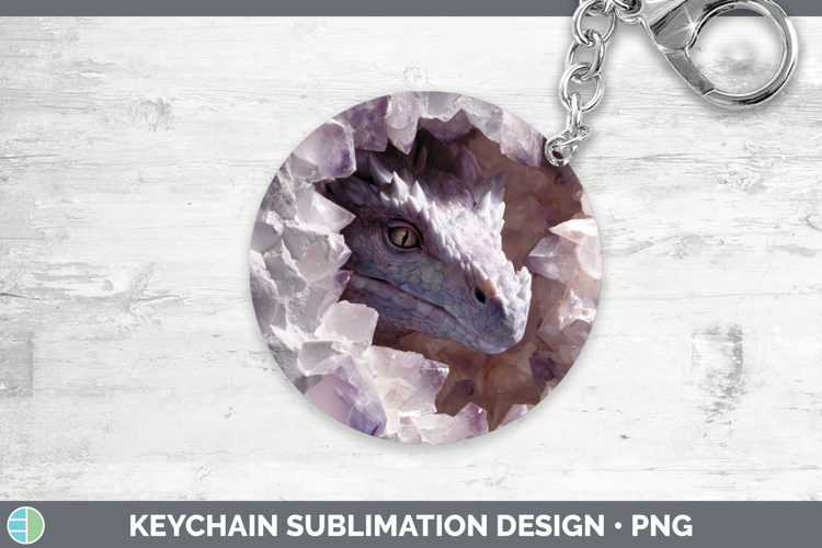 Dragon Keychain Animals Geode Wall Sublimation Keyring Desig