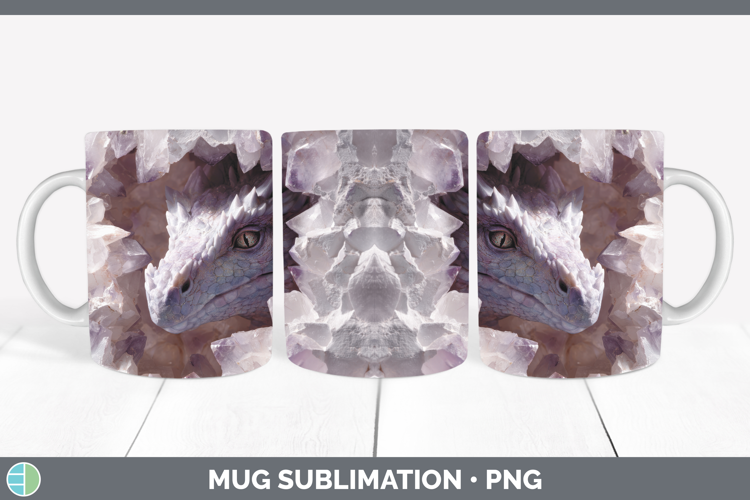 Dragon Mug Wrap Animals Geode Wall Sublimation Coffee Cup De
