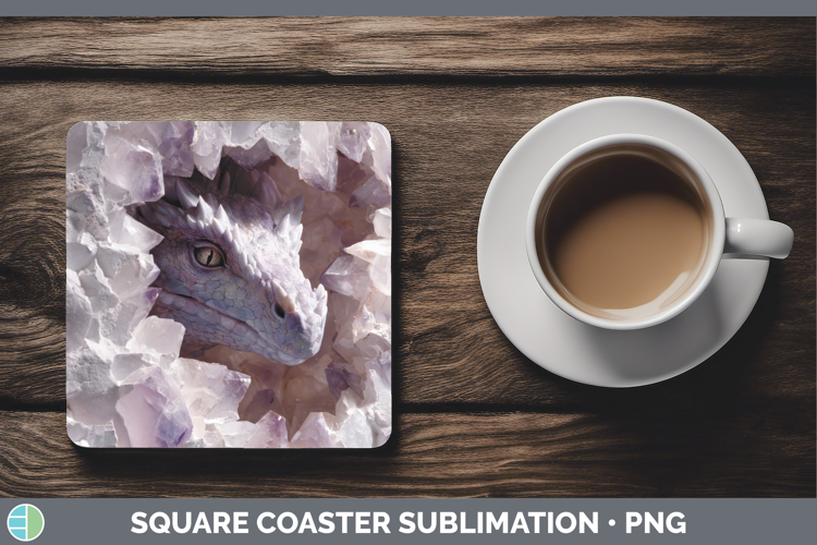 Dragon Square Coaster Animals Geode Wall Sublimation Coaster
