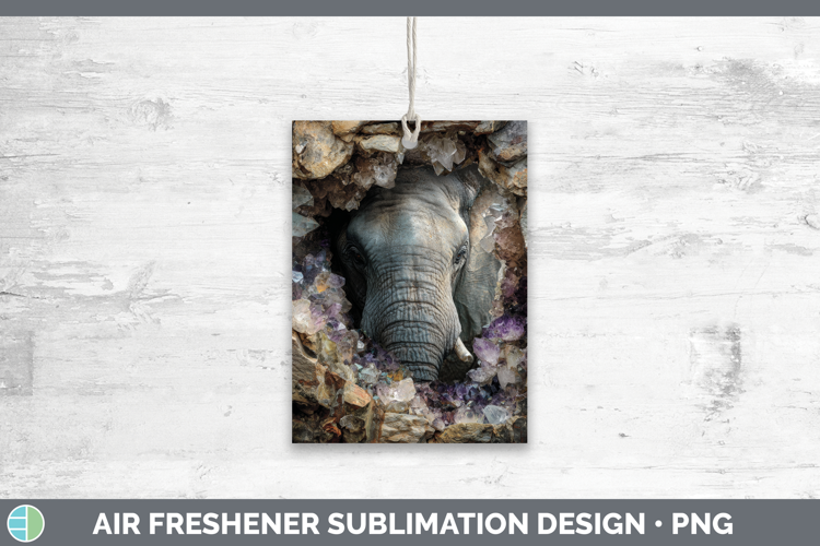 Elephant Air Freshener Animals Geode Wall Sublimation Car Fr