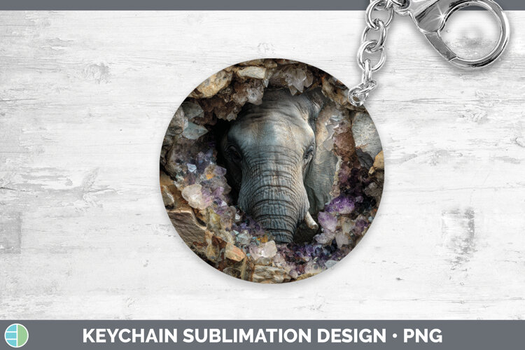 GorgeousAnimals Geode Wall Keychain design.