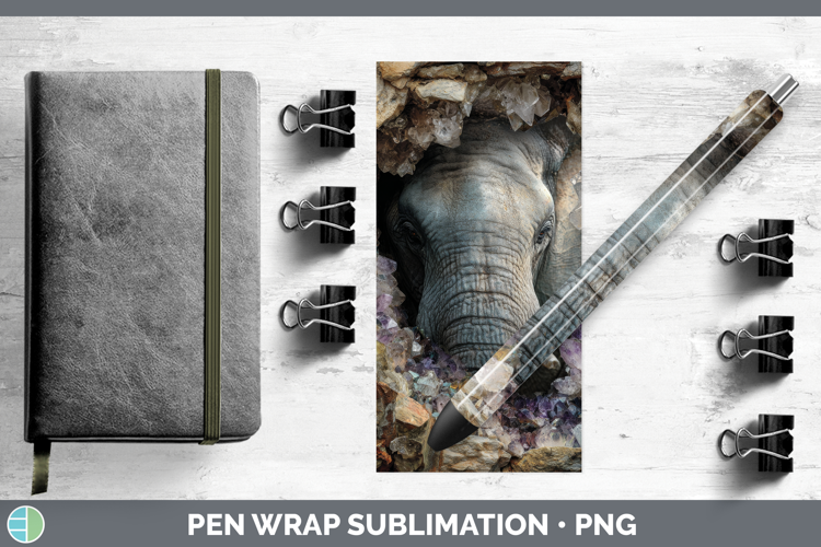 Elephant Pen Wrap Animals Geode Wall Sublimation Pen Designs