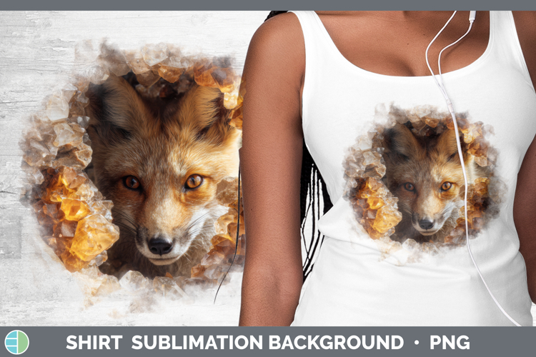 Fox Shirt Animals Geode Wall Sublimation Background Designs