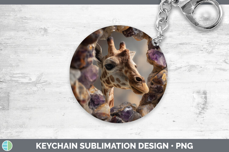 GorgeousAnimals Geode Wall Keychain design.