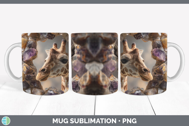 GorgeousAnimals Geode Wall Mug Wrap design.