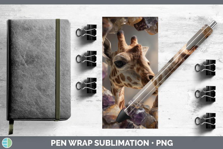 Giraffe Pen Wrap Animals Geode Wall Sublimation Pen Designs