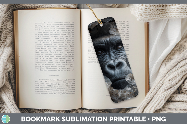 Gorilla Bookmark Animals Geode Wall Sublimation Printable De