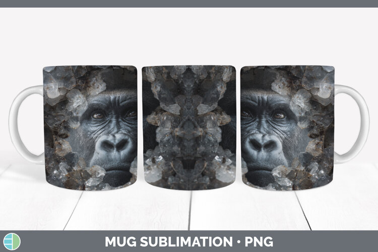 GorgeousAnimals Geode Wall Mug Wrap design.