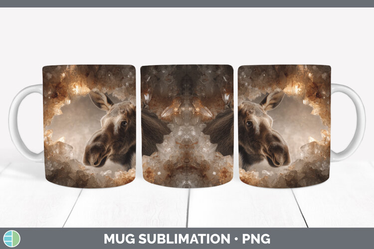 GorgeousAnimals Geode Wall Mug Wrap design.