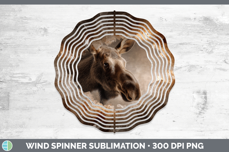 Moose Wind Spinner Animals Geode Wall Sublimation Spinner De