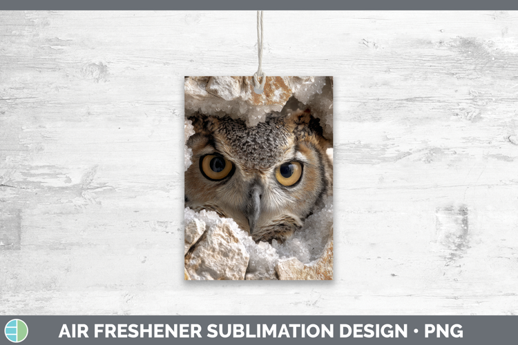 Owl Air Freshener Animals Geode Wall Sublimation Car Freshen