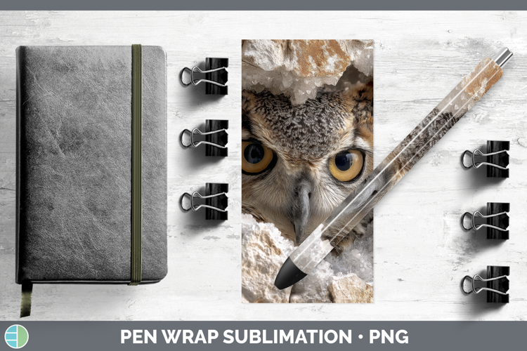 Owl Pen Wrap Animals Geode Wall Sublimation Pen Designs