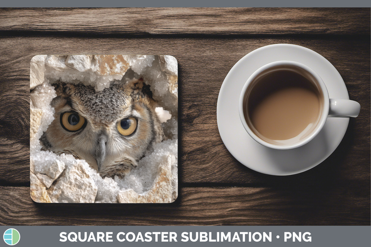 GorgeousAnimals Geode Wall Square Coaster design.