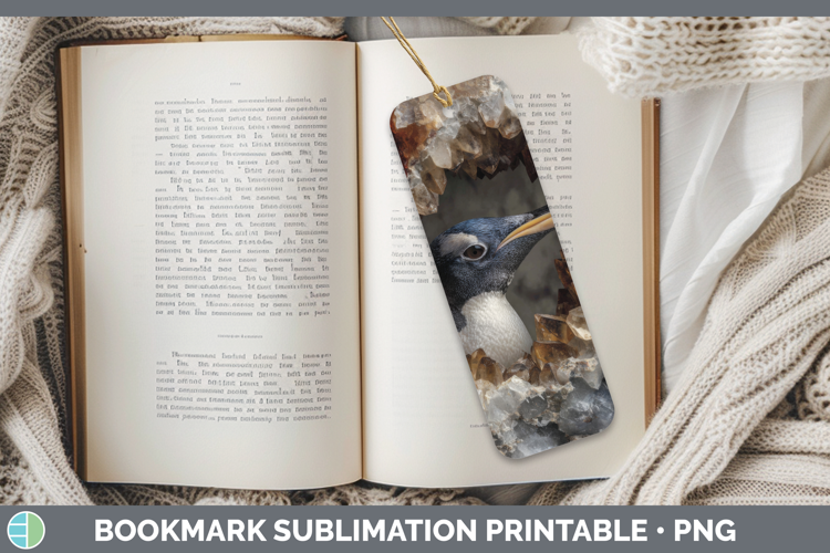 Penguin Bookmark Animals Geode Wall Sublimation Printable De