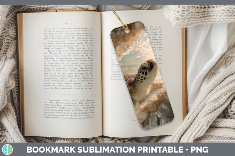 Sea Turtle Bookmark Animals Geode Wall Sublimation Printable