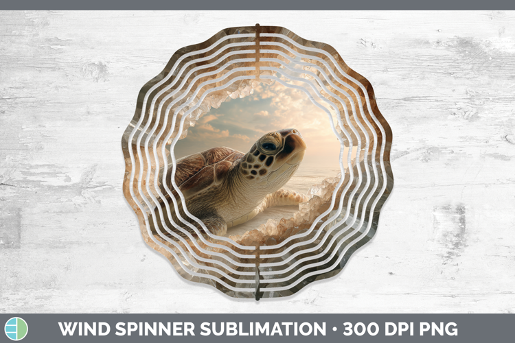 Sea Turtle Wind Spinner Animals Geode Wall Sublimation Spinn