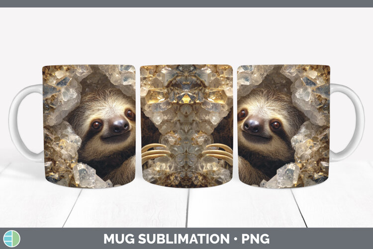 GorgeousAnimals Geode Wall Mug Wrap design.