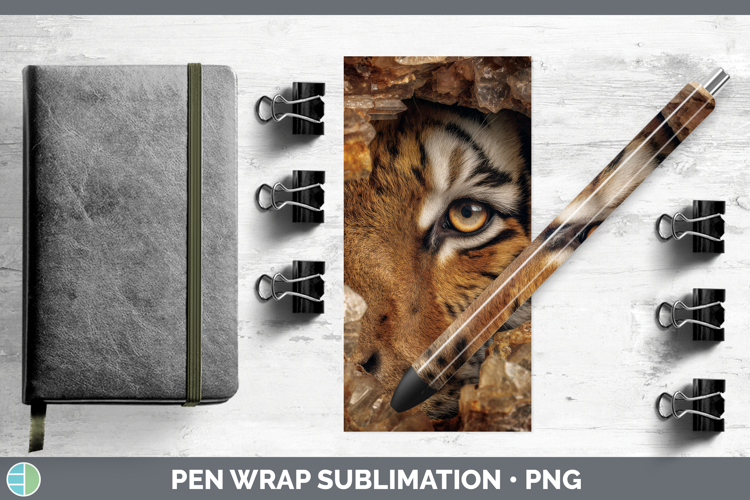 Tiger Pen Wrap Animals Geode Wall Sublimation Pen Designs