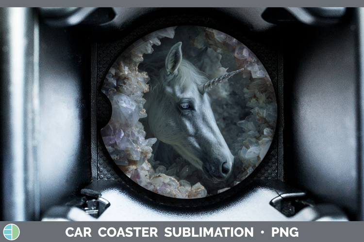 Unicorn Car Coaster Animals Geode Wall Sublimation Designs