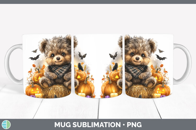 GorgeousAnimals Halloween Mug Wrap design.