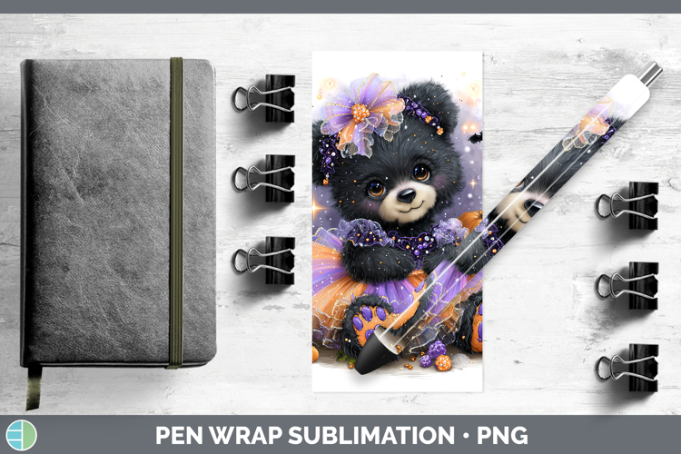 Animals Halloween Bear Pen Wrap Sublimation Pen Designs