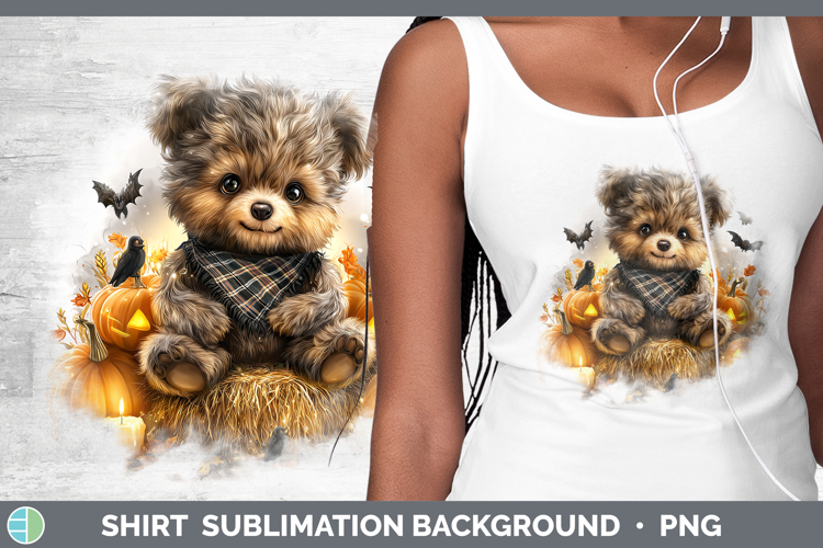 Animals Halloween Bear Shirt Sublimation Background Designs