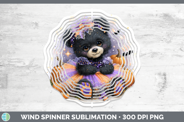 Animals Halloween Bear Wind Spinner Sublimation Spinner Desi