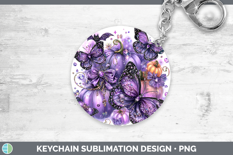 Animals Halloween Butterfly Keychain Sublimation Keyring Des
