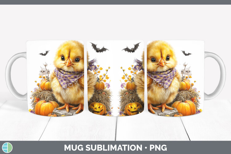 GorgeousAnimals Halloween Mug Wrap design.