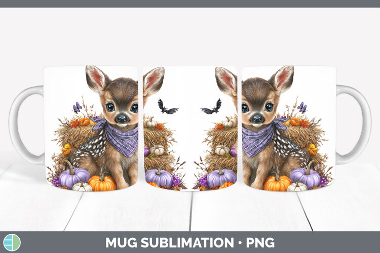GorgeousAnimals Halloween Mug Wrap design.
