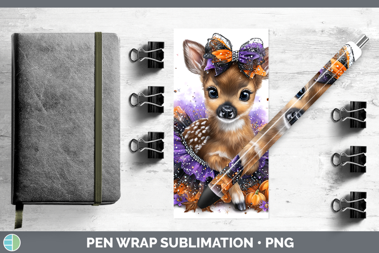 Animals Halloween Deer Pen Wrap Sublimation Pen Designs