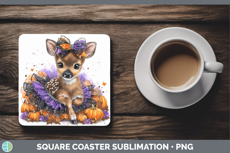 GorgeousAnimals Halloween Square Coaster design.