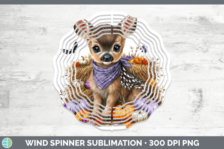 Animals Halloween Deer Wind Spinner Sublimation Spinner Desi