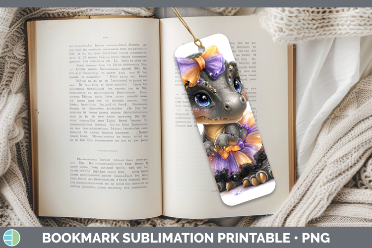 Animals Halloween Dinosaur Bookmark Sublimation Printable De