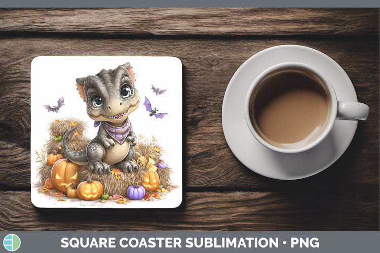Animals Halloween Dinosaur Square Coaster Sublimation Coaste
