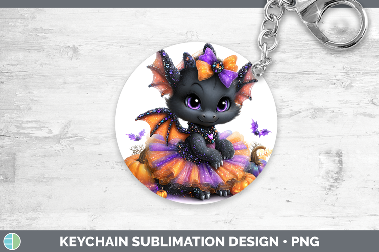 Animals Halloween Dragon Keychain Sublimation Keyring Design