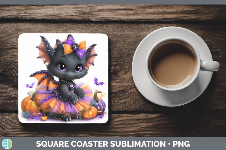 Animals Halloween Dragon Square Coaster Sublimation Coaster