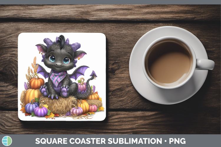 Animals Halloween Dragon Square Coaster Sublimation Coaster