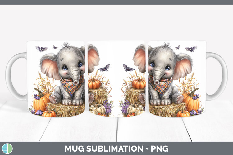 GorgeousAnimals Halloween Mug Wrap design.