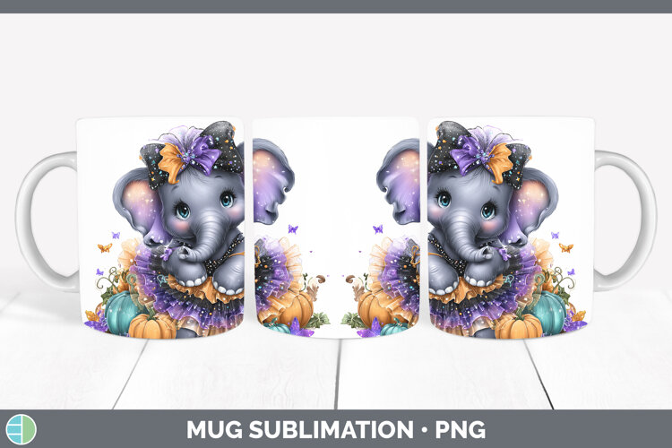 GorgeousAnimals Halloween Mug Wrap design.