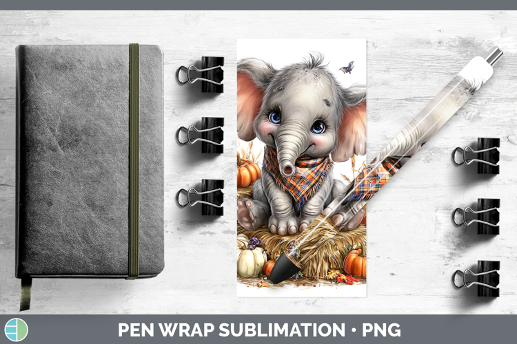 Animals Halloween Elephant Pen Wrap Sublimation Pen Designs
