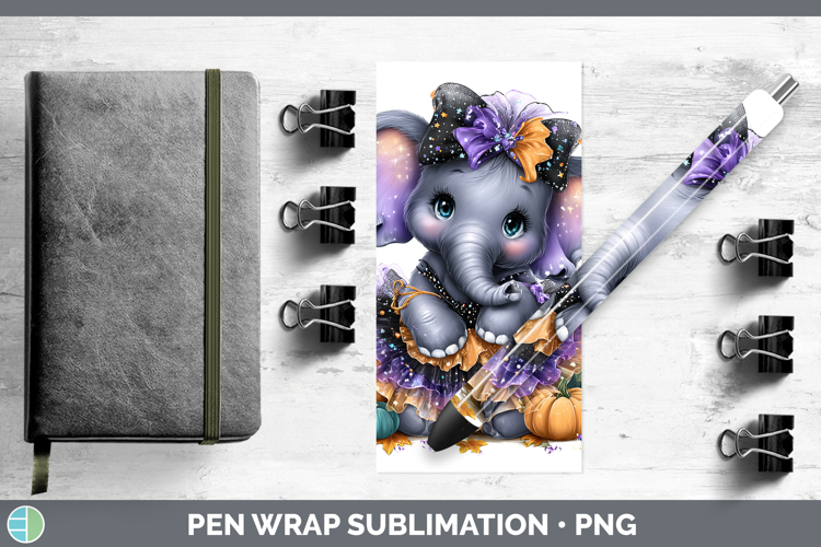 Animals Halloween Elephant Pen Wrap Sublimation Pen Designs