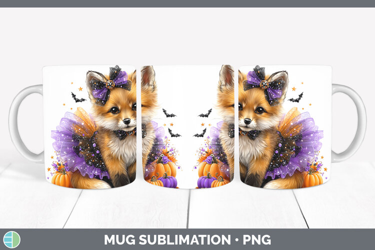 GorgeousAnimals Halloween Mug Wrap design.