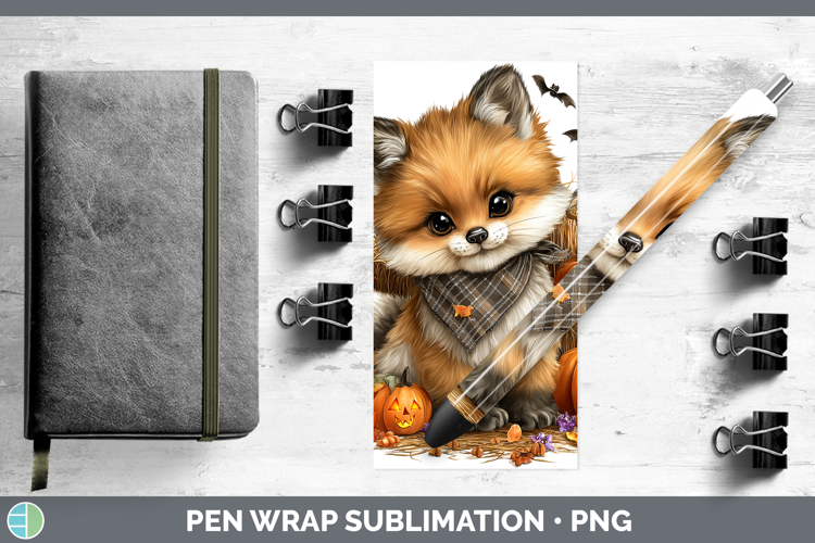 Animals Halloween Fox Pen Wrap Sublimation Pen Designs