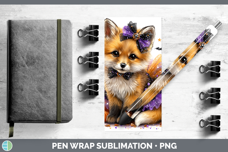 Animals Halloween Fox Pen Wrap Sublimation Pen Designs